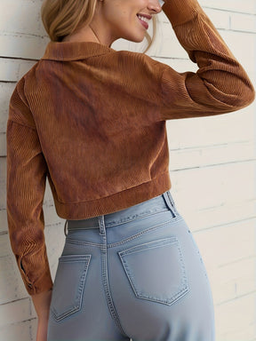 Timeless Brown Corduroy Jacket - Minimalist Elegance - GlowéTimeless Brown Corduroy Jacket - Minimalist EleganceGlowéApparel & Accessories